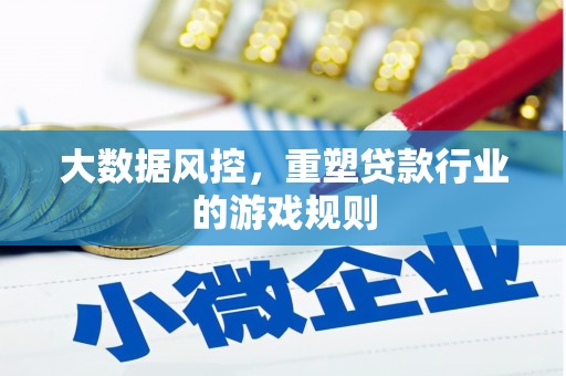 峡江大数据风控，重塑贷款行业的游戏规则