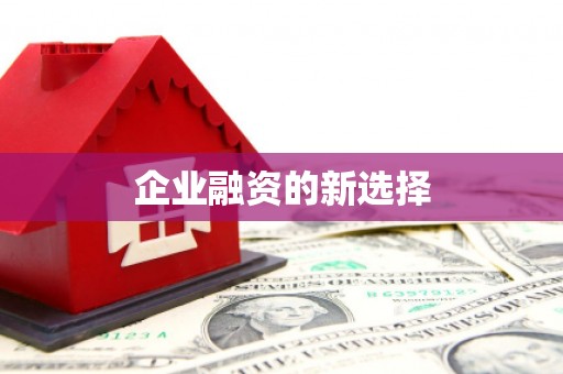 峡江企业融资的新选择