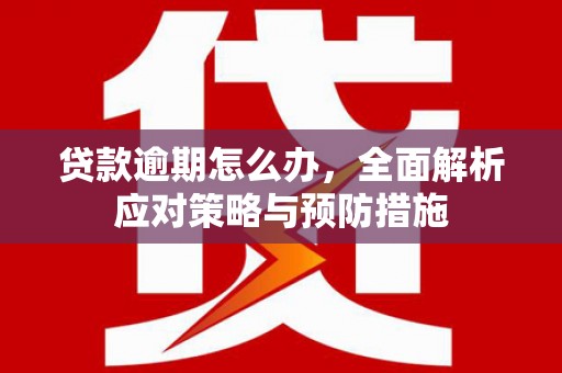 峡江贷款逾期怎么办，全面解析应对策略与预防措施