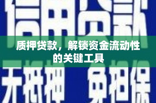 峡江质押贷款，解锁资金流动性的关键工具