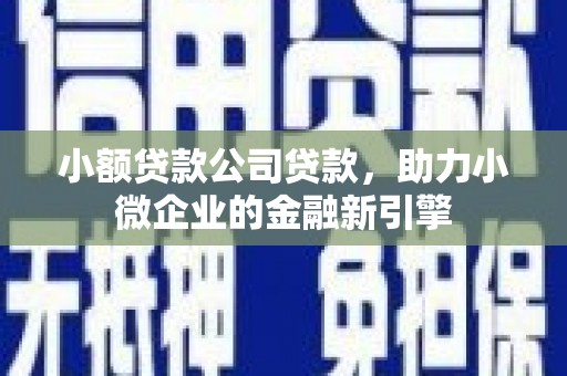 峡江小额贷款公司贷款，助力小微企业的金融新引擎