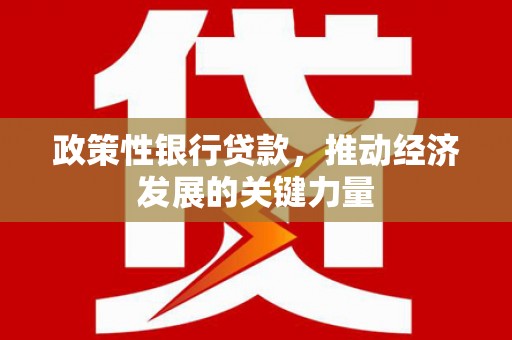 峡江政策性银行贷款，推动经济发展的关键力量