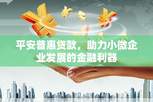 峡江平安普惠贷款，助力小微企业发展的金融利器