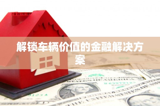 峡江解锁车辆价值的金融解决方案